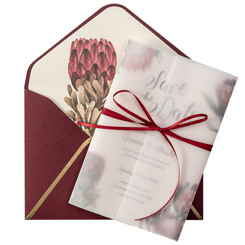 European-Style Mori Style Invitation Letter Personalized Creative Invitation Card Wedding 2020 Wedding Invitations