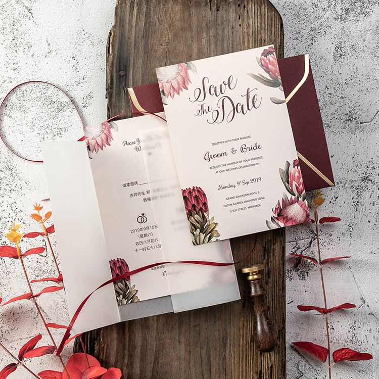 European-Style Mori Style Invitation Letter Personalized Creative Invitation Card Wedding 2020 Wedding Invitations