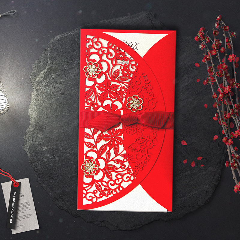 Yucai Wedding Wedding Invitations and Announcements Wedding Invitation European Golden Invitation Laser Invitations