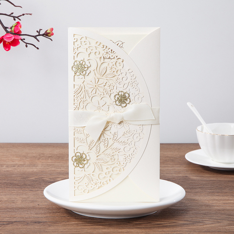 Yucai Wedding Wedding Invitations and Announcements Wedding Invitation European Golden Invitation Laser Invitations