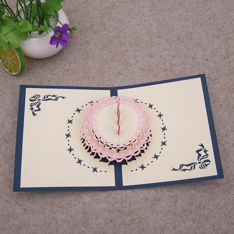 3D Three-Dimensional Birthday Party Invitation Card Hollow Birthday Invitation Card 3D Creative Invitations