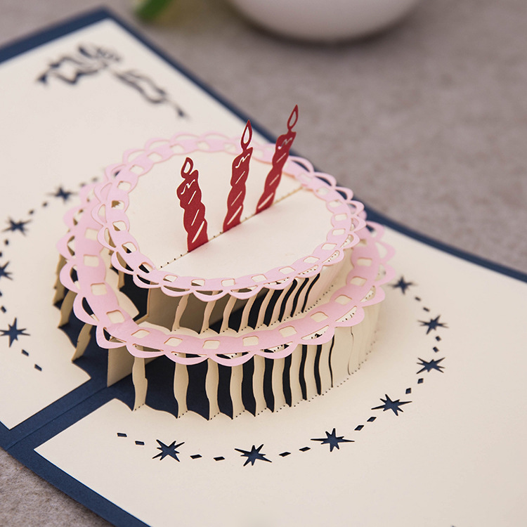 3D Three-Dimensional Birthday Party Invitation Card Hollow Birthday Invitation Card 3D Creative Invitations