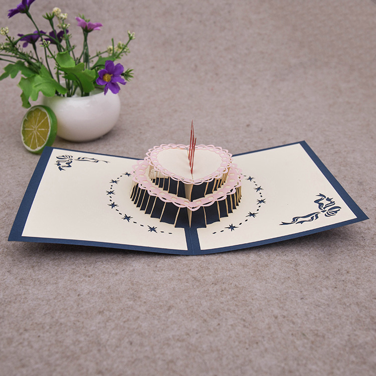 3D Three-Dimensional Birthday Party Invitation Card Hollow Birthday Invitation Card 3D Creative Invitations