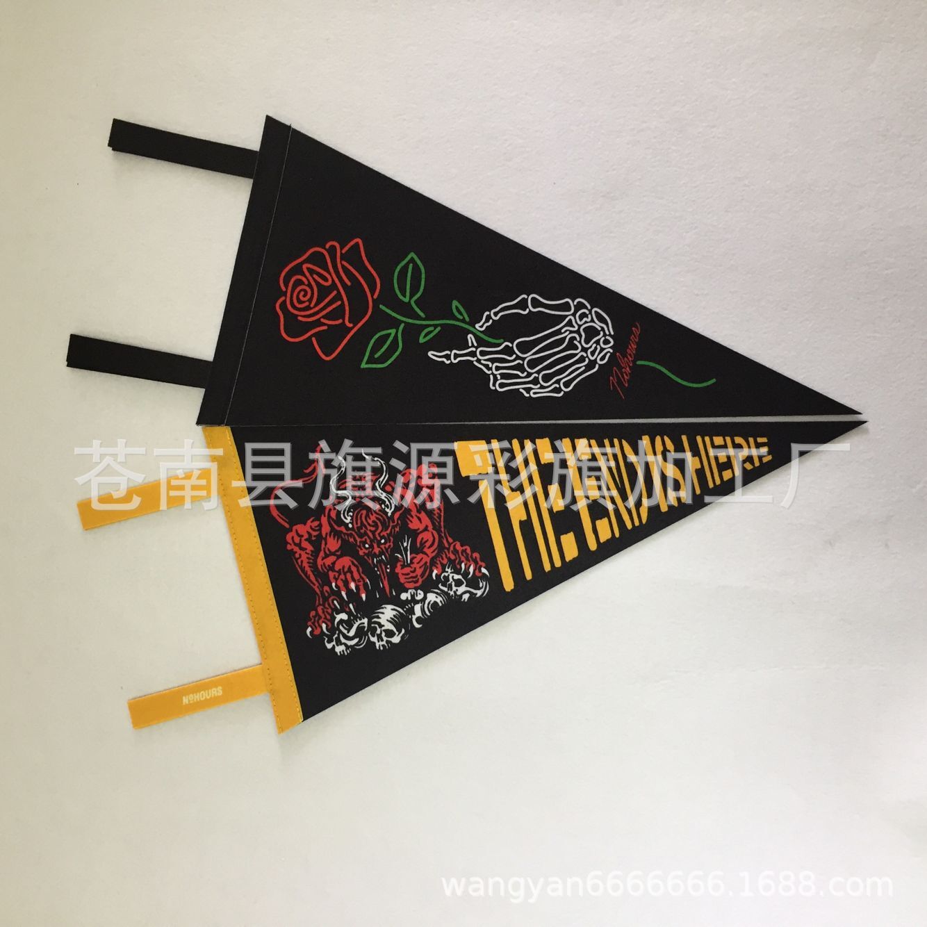 Felt Pennant Single-Sided Sublimation Printing Colorful Flags without Minimum Triangle Flag