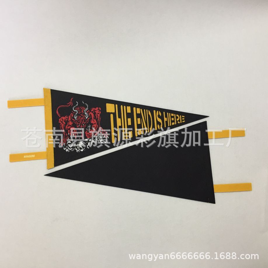 Felt Pennant Single-Sided Sublimation Printing Colorful Flags without Minimum Triangle Flag