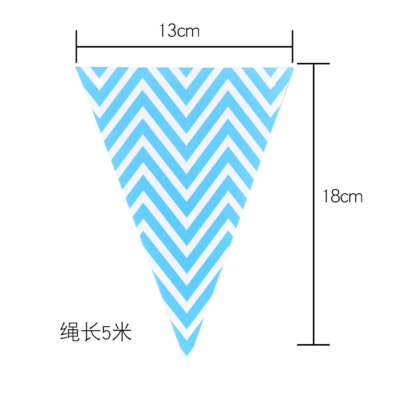 Triangle Flag  Hanging Flag Birthday Party Supplies Atmosphere Decoration Gold Silver Pink Blue Pennant Banner