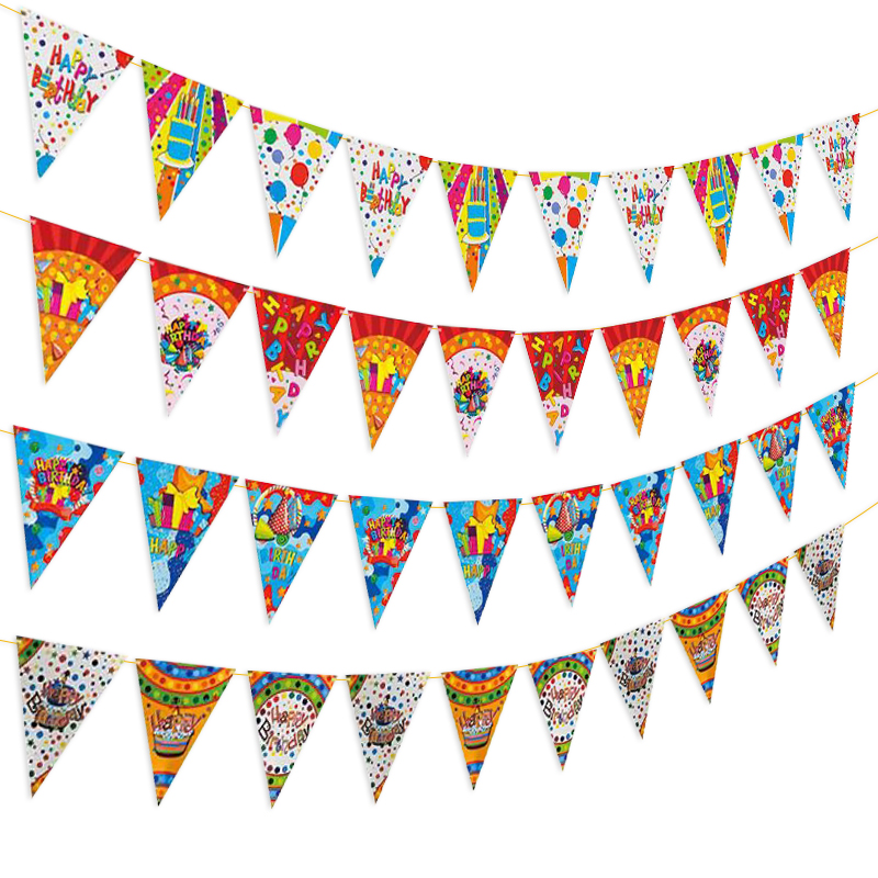 Happy Birthday Donut Expression Birthday Arrangement Family Party String Flags Triangle Pull Flag Made by Paper Happy Birthday Donut Expression Birthday Arrangement Family Party String Flags Triangle Pull Flag Made by Paper