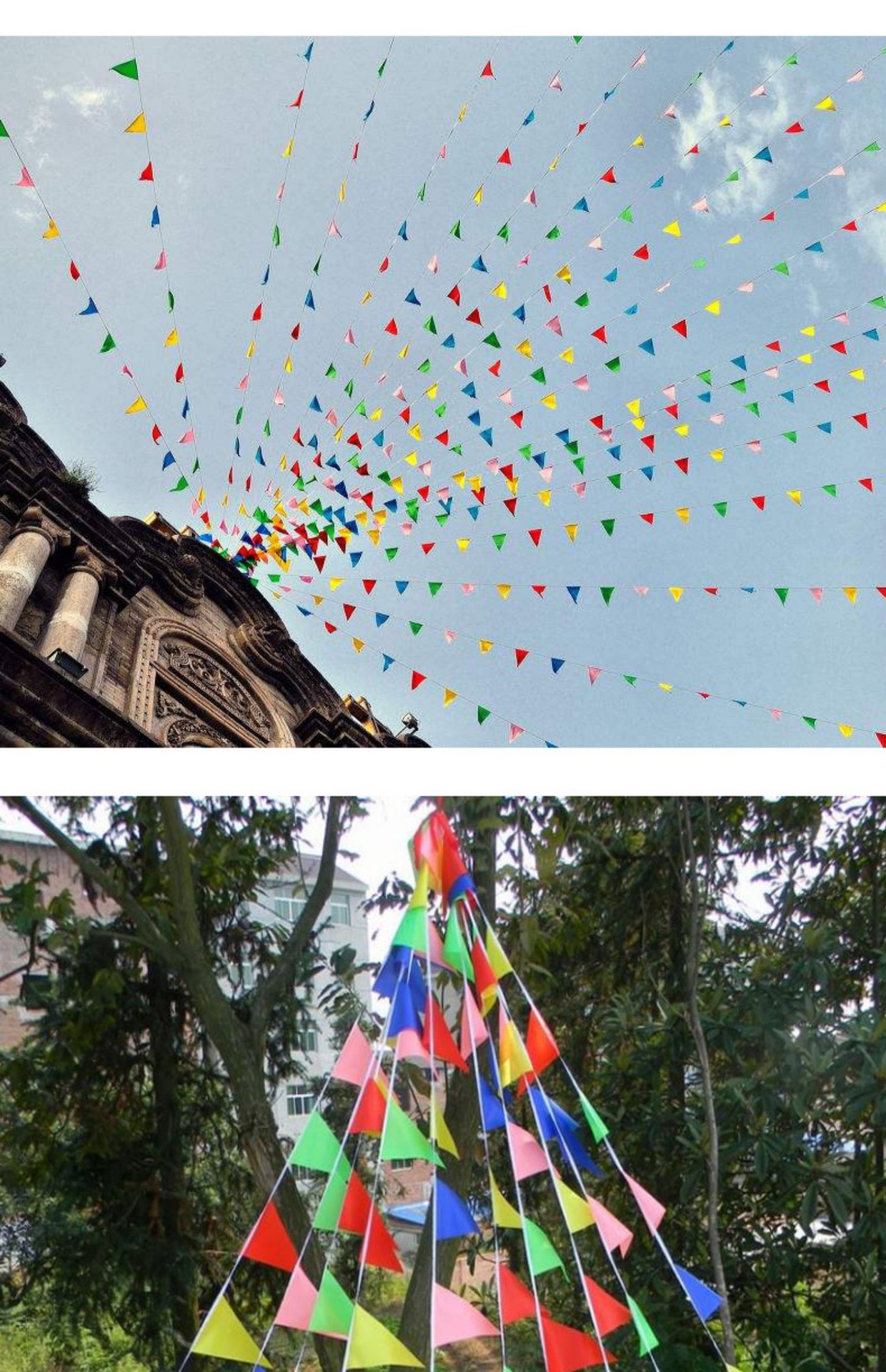 Triangle Flag Opening Wedding Arrangement Construction Site Warning Pennant Small Colorful Flag String Flags Wholesale Triangle Flag Opening Wedding Arrangement Construction Site Warning Pennant Small Colorful Flag String Flags Wholesale