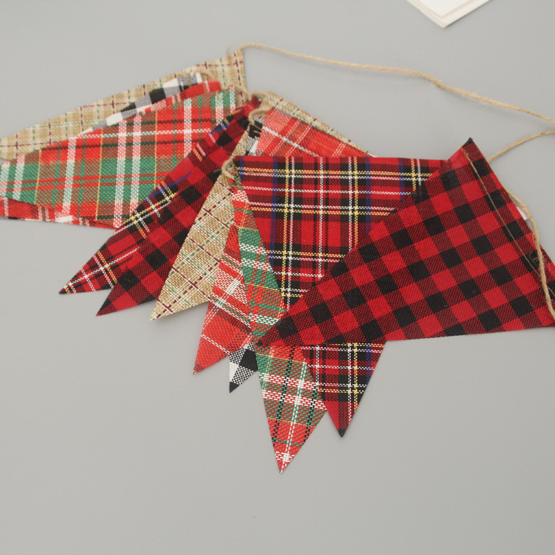 Party Decoration Colorful Pennant Christmas Children&#039;s Day Decoration Hanging Triangle Flag