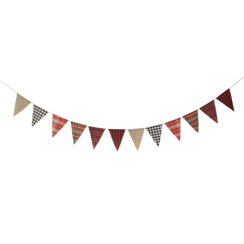 Party Decoration Colorful Pennant Christmas Children&#039;s Day Decoration Hanging Triangle Flag