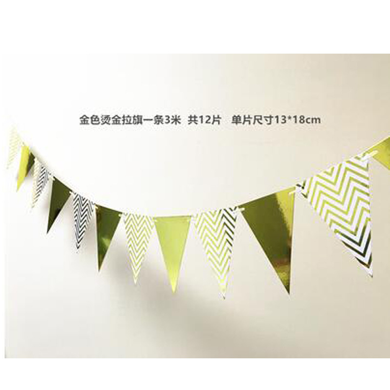 Nordic Ins Wave Pattern Bronzing Pennant Birthday Party Supplies Decoration Happy Triangle Flag Nordic Ins Wave Pattern Bronzing Pennant Birthday Party Supplies Decoration Happy Triangle Flag