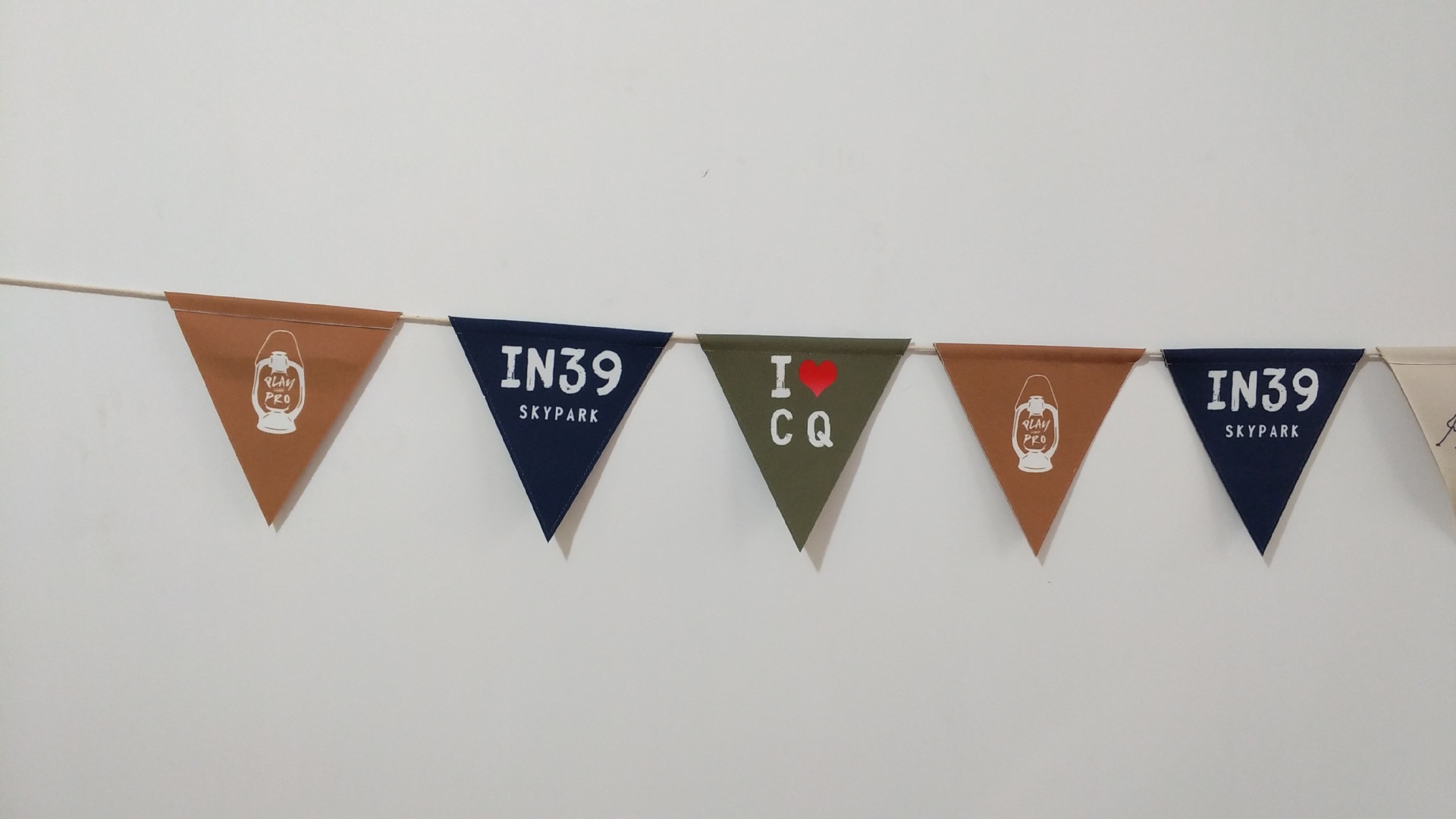 Customized Canvas Triangle Flag Outdoor Rcoration String Flags Triangle Flag