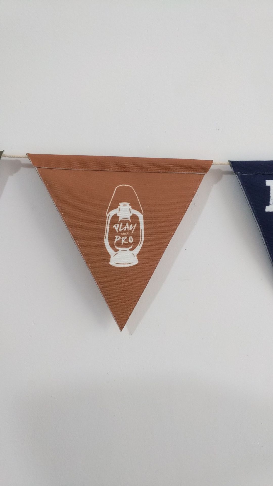 Customized Canvas Triangle Flag Outdoor Rcoration String Flags Triangle Flag