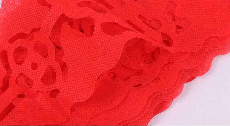 Xi Character String Flags Wedding Pennant Wedding Colorful Flag Non-Woven Fabric Hollow Red Triangle Flag Xi Character String Flags Wedding Pennant Wedding Colorful Flag Non-Woven Fabric Hollow Red Triangle Flag