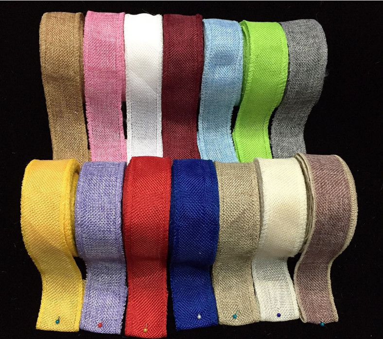 4cm wide imitation linen volume hemp ribbon accessories.