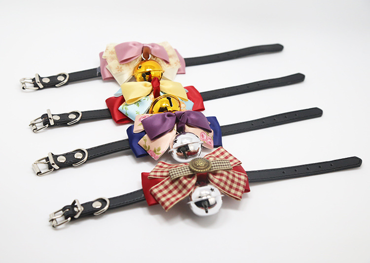 Weiwang Pet Dog Tie Bow Tie Teddy Bow Cat Bell Collar Ornament Handsome Gentleman Bichon