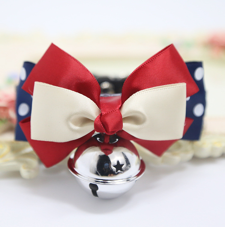 Weiwang Pet Dog Tie Bow Tie Teddy Bow Cat Bell Collar Ornament Handsome Gentleman Bichon