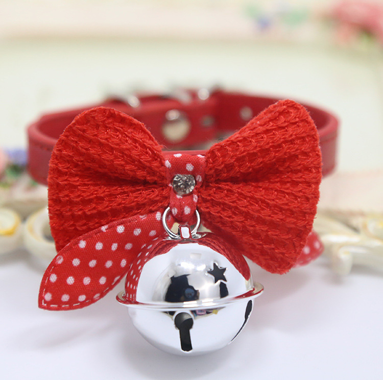 Weiwang Pet Dog Tie Bow Tie Teddy Bow Cat Bell Collar Ornament Handsome Gentleman Bichon