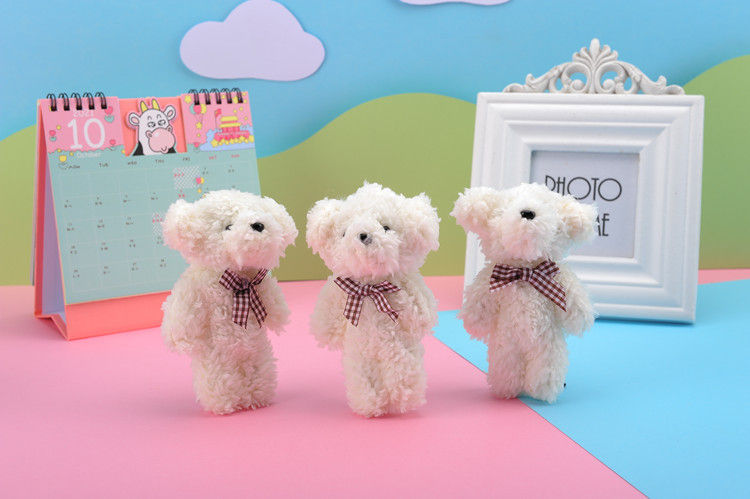 Cross-Border Pearl Velvet Bow Tie Dog Plush Toy Keychain Pendant Kindergarten Toy Small Gift Activity Gift