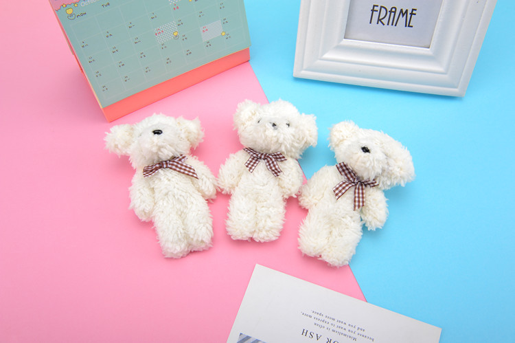 Cross-Border Pearl Velvet Bow Tie Dog Plush Toy Keychain Pendant Kindergarten Toy Small Gift Activity Gift