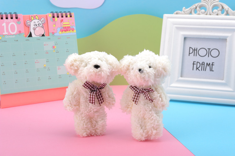 Cross-Border Pearl Velvet Bow Tie Dog Plush Toy Keychain Pendant Kindergarten Toy Small Gift Activity Gift