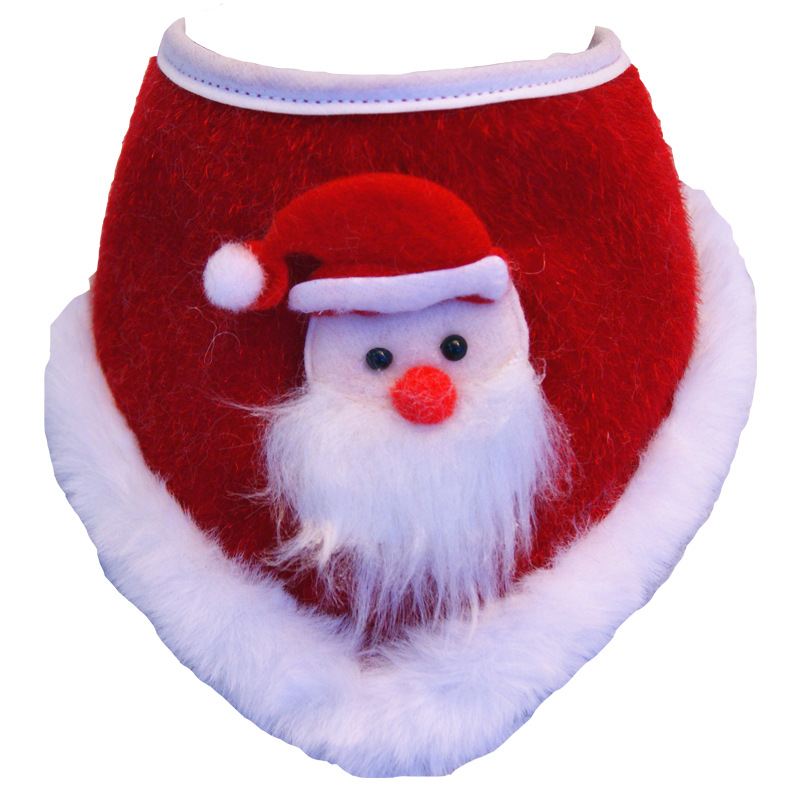 Pet Christmas Holiday Dress up Decoration Supplies Dog Scarf Cat Bib Bow Tie Bow Wholesale