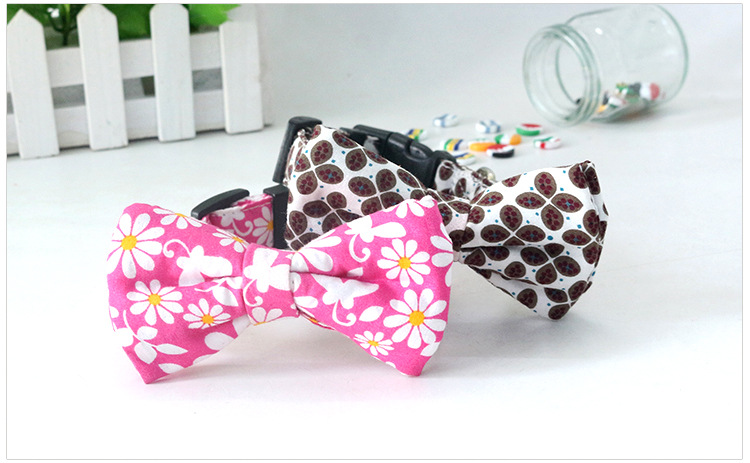 Factory Customized Pet Supplies Bow Tie Dog Collar Printed Collar Release Buckle Buckle Quality Assurance Factory Customized Pet Supplies Bow Tie Dog Collar Printed Collar Release Buckle Buckle Quality Assurance