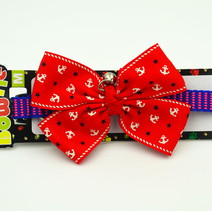 Pet Cute Bow Tie Collar Bow Dog Traction Bell Collar Pet Supplies Wholesale