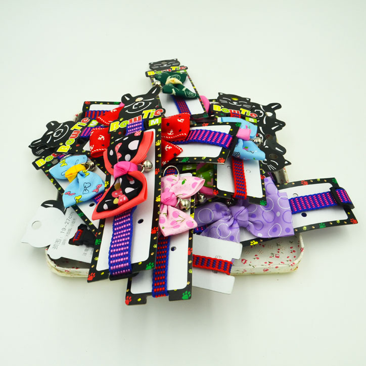 Pet Cute Bow Tie Collar Bow Dog Traction Bell Collar Pet Supplies Wholesale