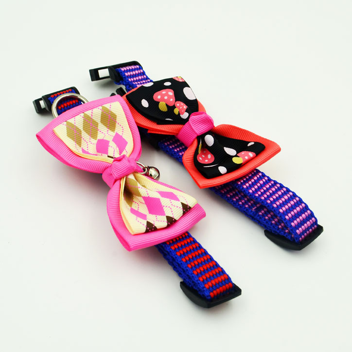 Pet Cute Bow Tie Collar Bow Dog Traction Bell Collar Pet Supplies Wholesale