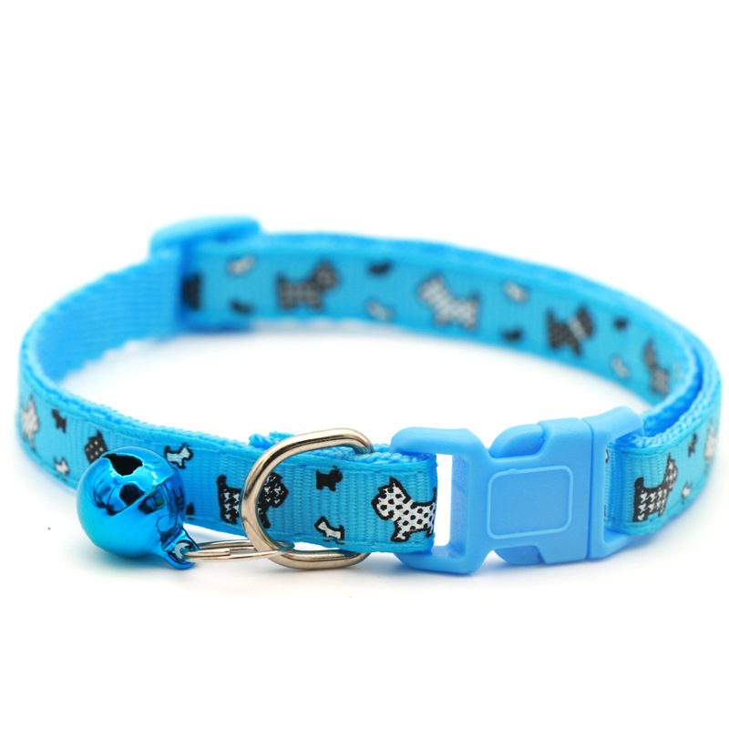 Pet Color Square Buckle Cross-Border Tie Printing Puppy Pet Collar Dogs and Cats Supplies Pet Cat Dog Collar