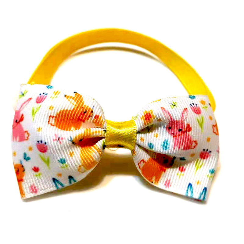New Easter Pet Tie Cat Dog Pet Tie Mimi Dog Headdress Set Pet Clothing