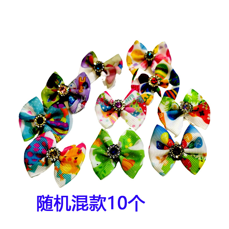 New Easter Pet Tie Cat Dog Pet Tie Mimi Dog Headdress Set Pet Clothing