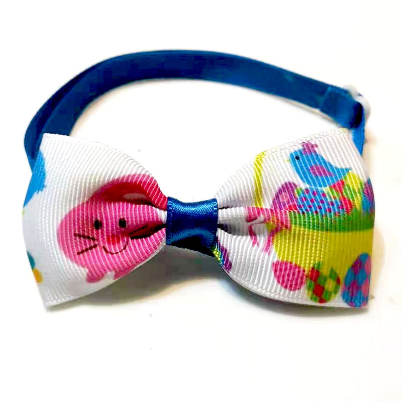 New Easter Pet Tie Cat Dog Pet Tie Mimi Dog Headdress Set Pet Clothing