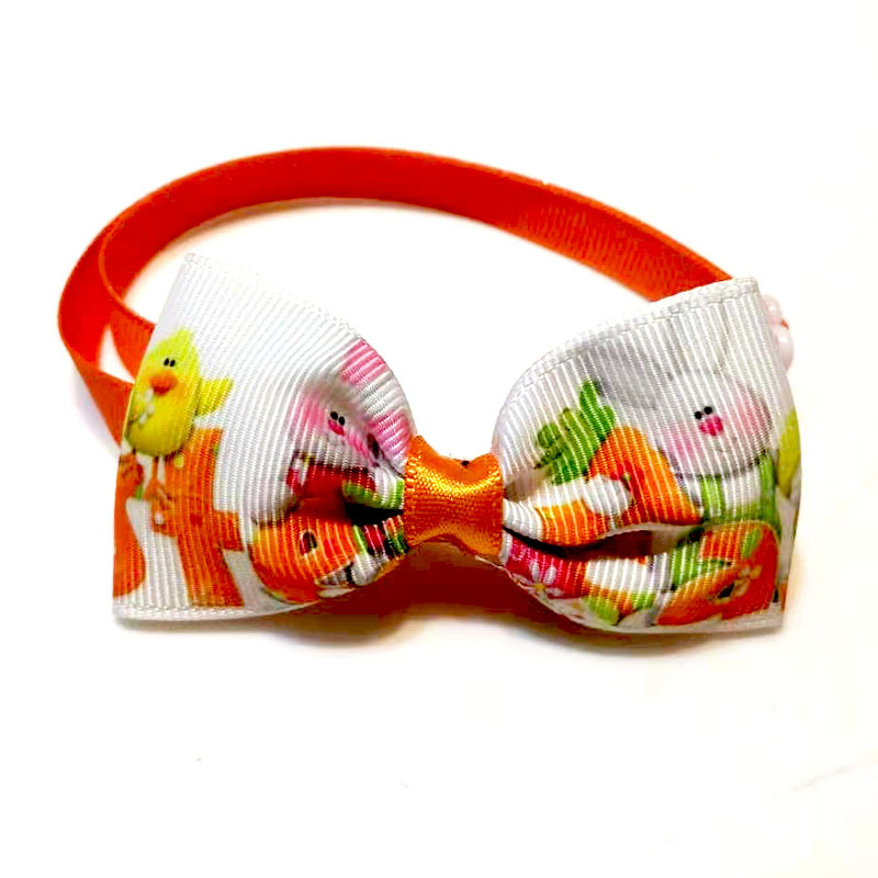 New Easter Pet Tie Cat Dog Pet Tie Mimi Dog Headdress Set Pet Clothing