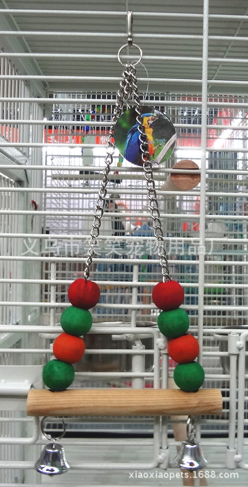 Factory direct sale bird toy swing parrot nibbling toy bird cage hanging bird supplies wholesale.