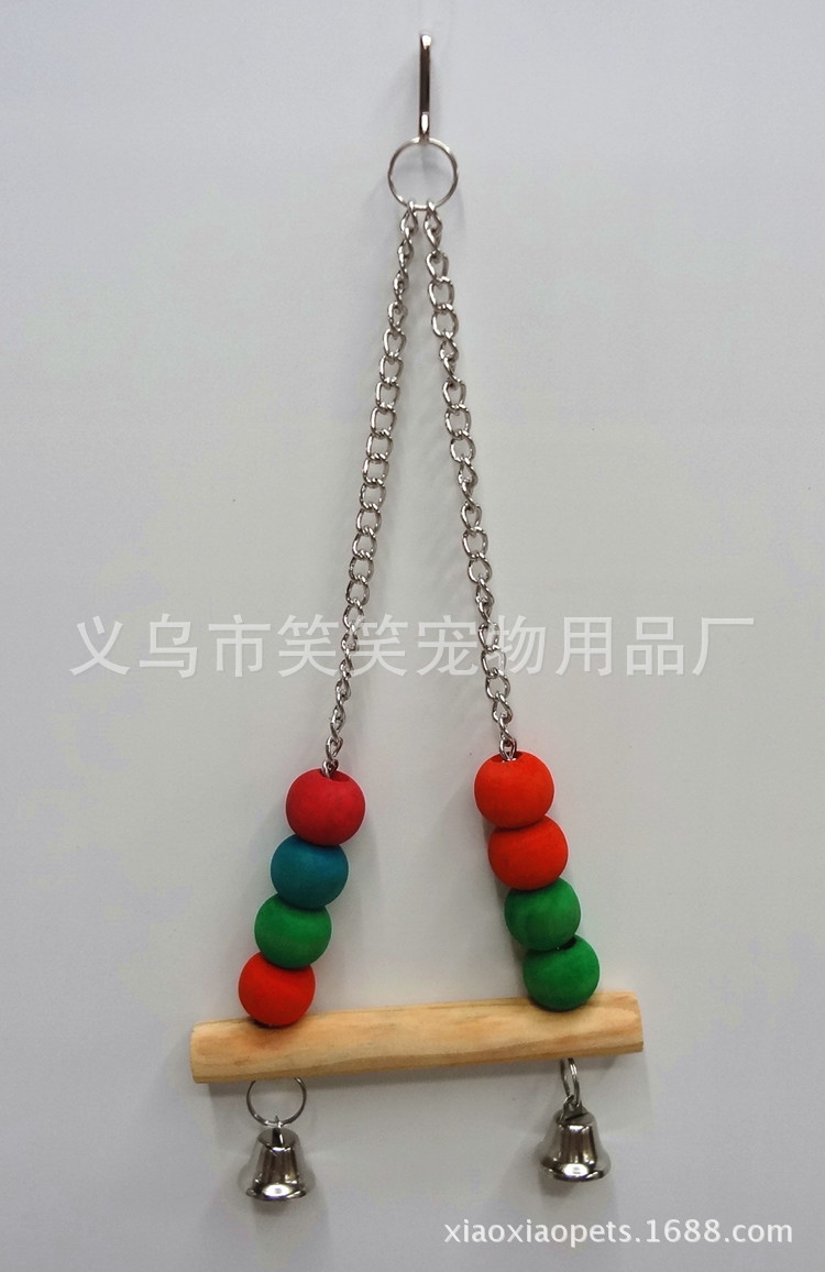 Factory direct sale bird toy swing parrot nibbling toy bird cage hanging bird supplies wholesale.