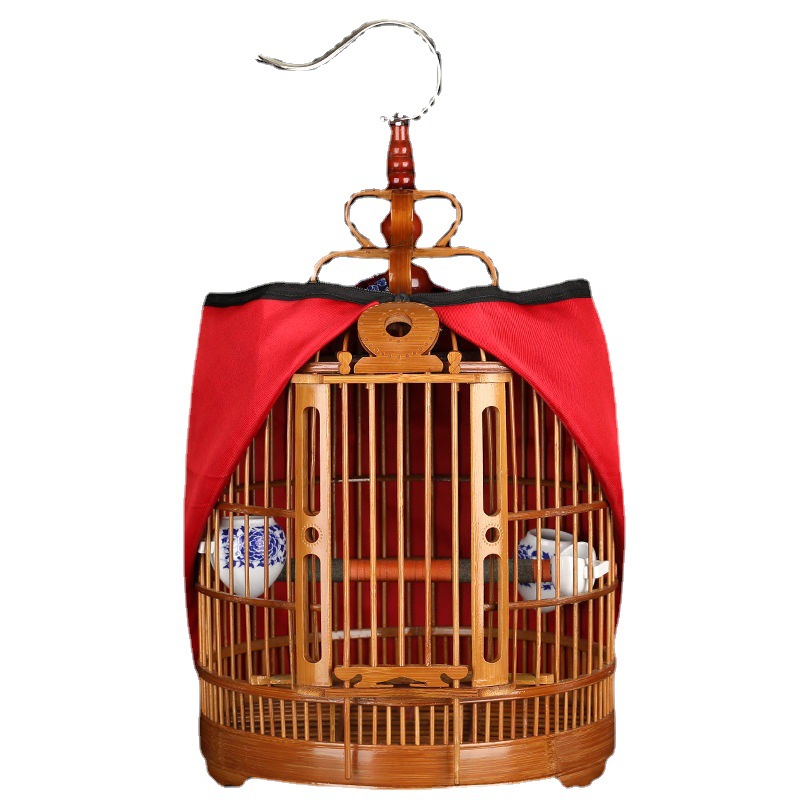 Bird Cage Parrot Thrush Big Brother Brother Qi Large out Bamboo Bird Cage Flower Stick Stand Minipet Supplies