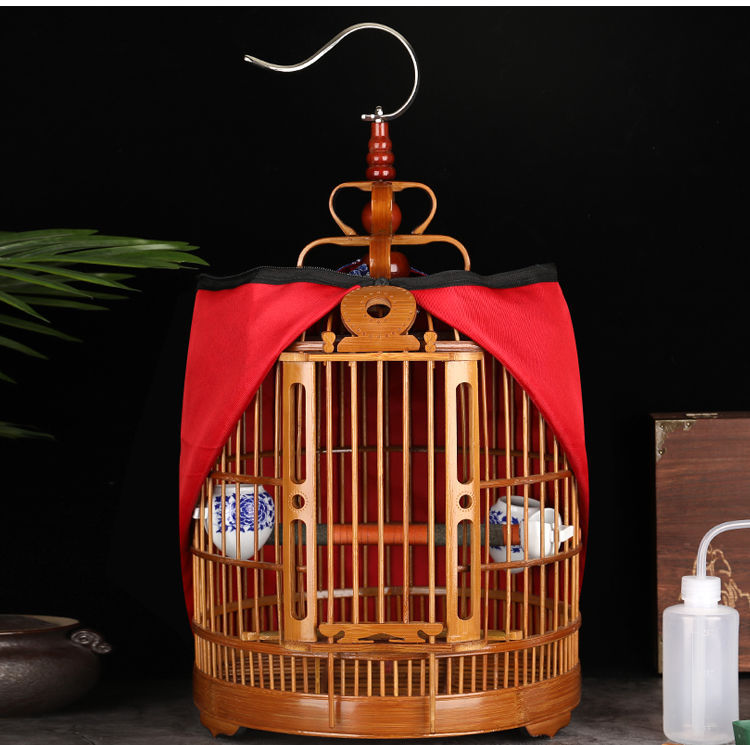Bird Cage Parrot Thrush Big Brother Brother Qi Large out Bamboo Bird Cage Flower Stick Stand Minipet Supplies