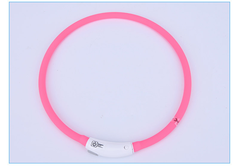 Pet Collar Luminous Collar Led Luminous Silicone Dog Traction Rope USB Rechargeable Pet Dog Leash in Stock Wholesale