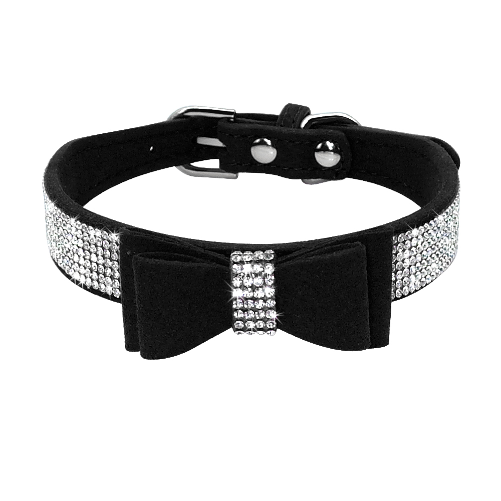 Manufacturers Popular Bow Hanging Bell Comfortable Pet Collar Double-Layer Bow Dog Collar Small and Medium-Sized Dogs Dog Leash