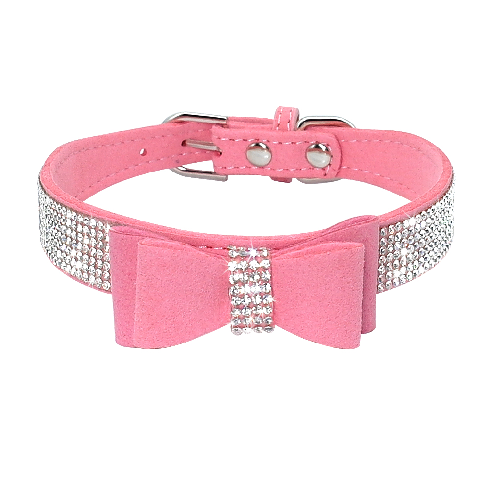 Manufacturers Popular Bow Hanging Bell Comfortable Pet Collar Double-Layer Bow Dog Collar Small and Medium-Sized Dogs Dog Leash