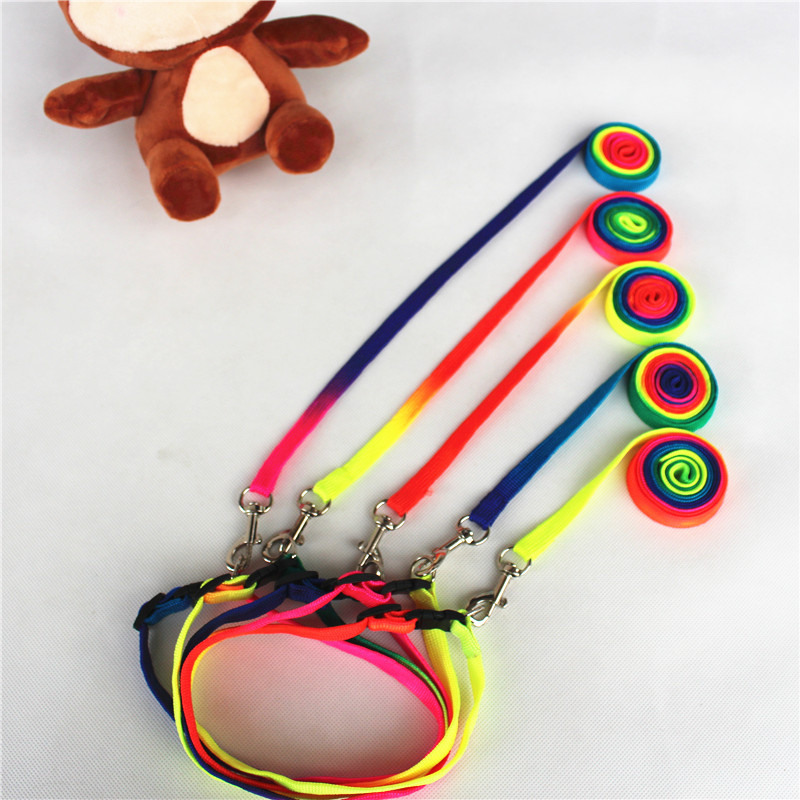 Pet Colorful Hand Holding Rope Colorful Collar Leash Set Dog Leash Teddy VIP Chest Strap Cat Dog Leash