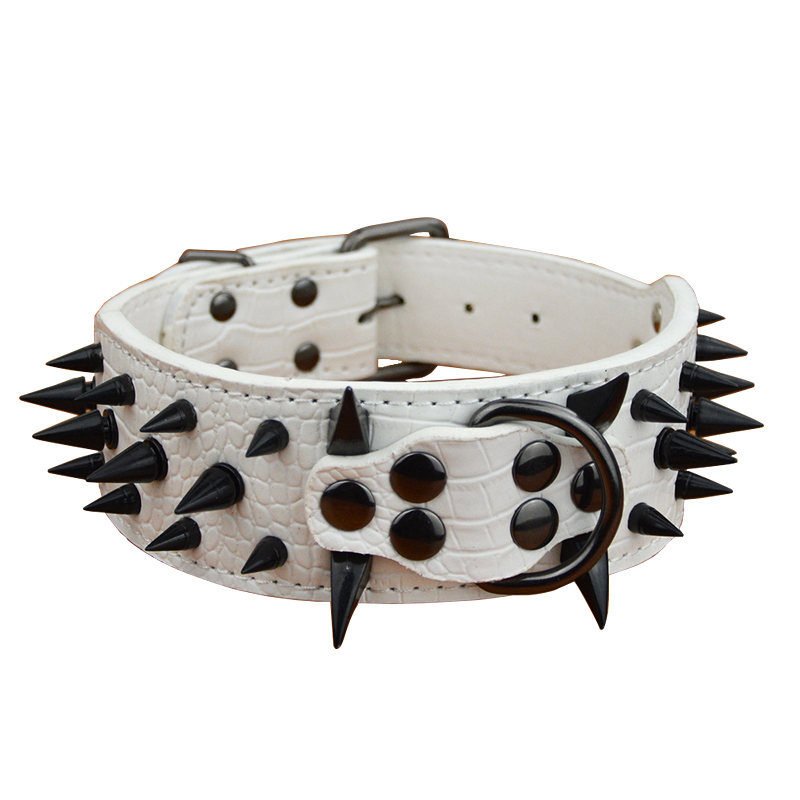 Hot Black Spike Dog Leash Barbed Dog Collar Large Rivet Anti-Bite Pet Collar Custom Dog Leash