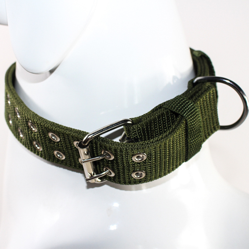 Pet Supplies Army Green Dog Collar Collar Medium Large Dog Explosion-Proof Haulage Rope Package Dog Leash Customized