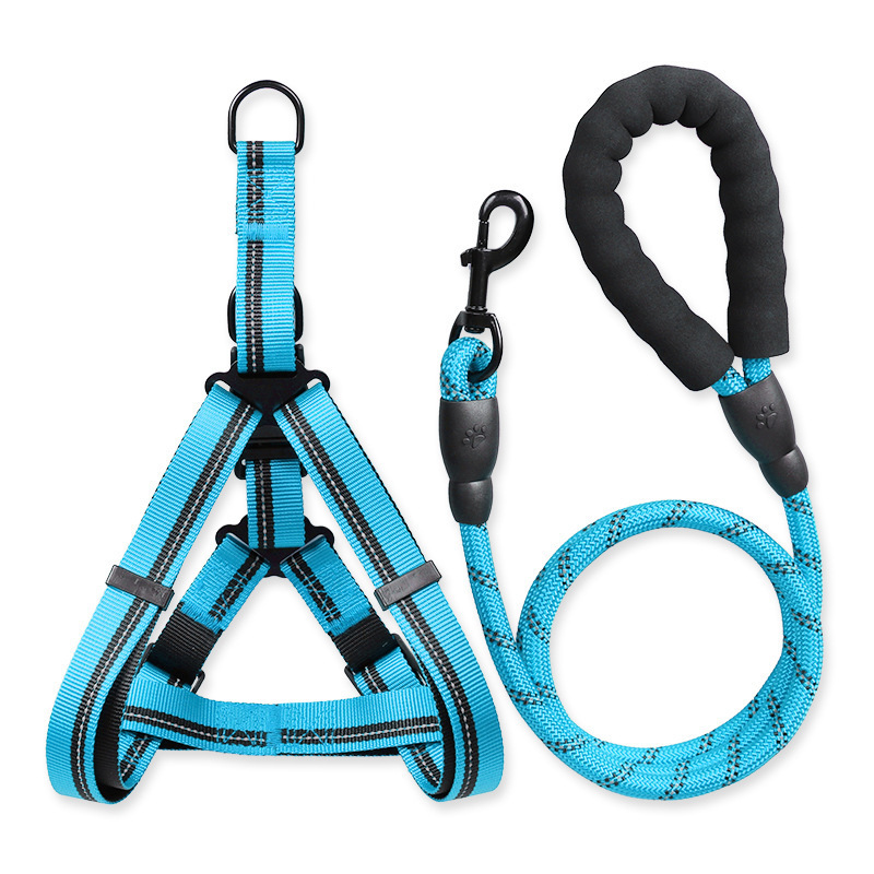 Amazon Hot Nylon Reflective Pet Hand Holding Rope Dog Chain Light-Reflecting Pet Collar Dog Leash Pet Supplies