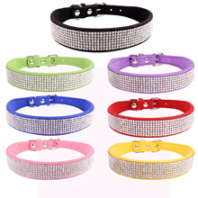Bow Rhinestone Collar Pet Dog Collar Large, Medium and Small Dog Leash Berry Pet Supplies Amazon Hot