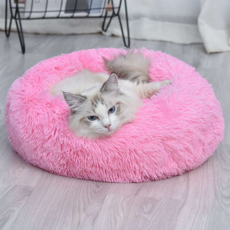 Manufacturers Plush Kennel Four Seasons round Cathouse Doghouse Mat Pet Nest Cross-Border Pet Bed House Pet Supplies