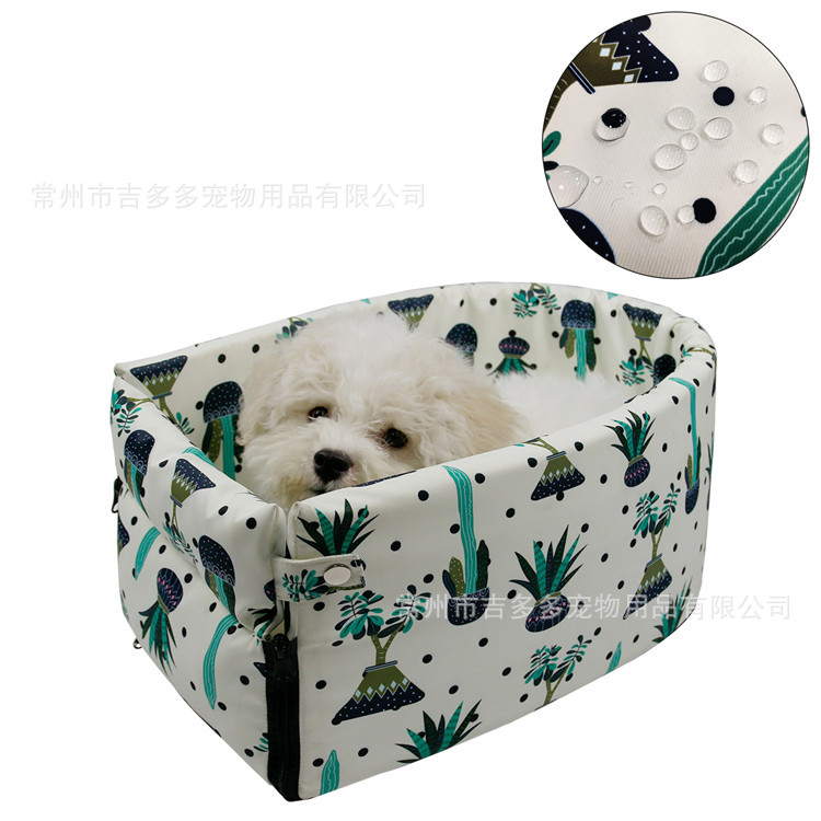 JIDODO Cross-Border New Arrival Fresh Printing Car Nest Pet Supplies Wholesale Non-Slip Central Control Kennel Source Manufacturer