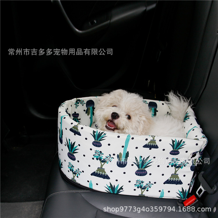 JIDODO Cross-Border New Arrival Fresh Printing Car Nest Pet Supplies Wholesale Non-Slip Central Control Kennel Source Manufacturer